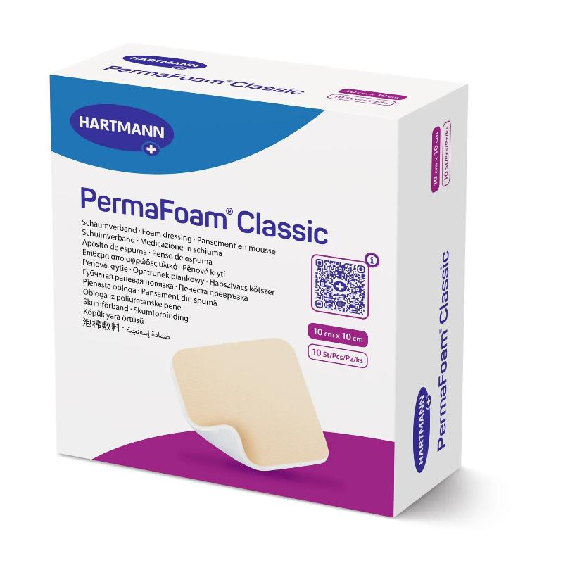 Губчаста пов'язка PermaFoam® Classic 10см x 10см 10шт